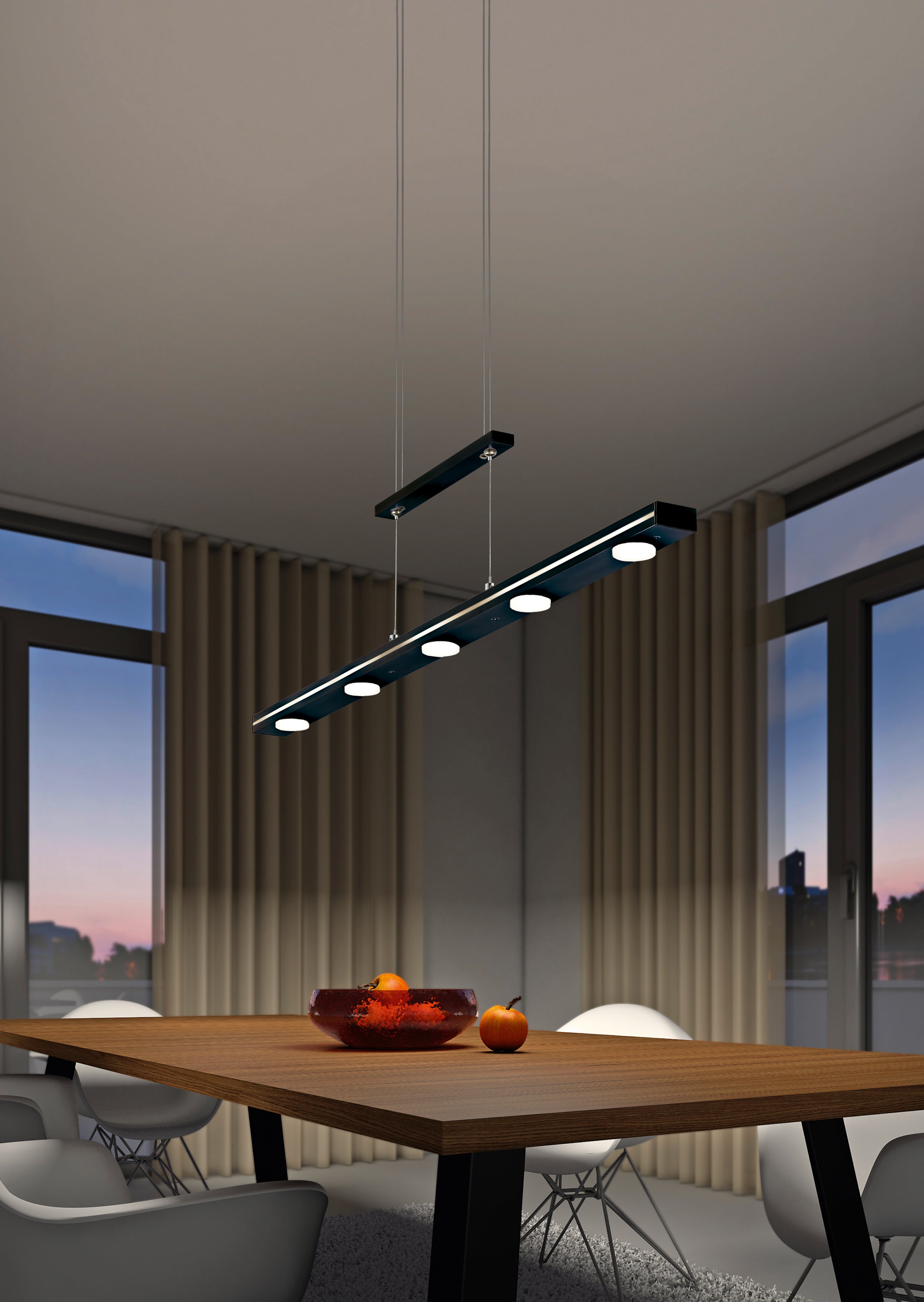 Lampada a Sospensione da Interno a LED in Metallo Nickel Opaco