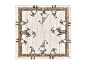Tovaglia Centrotavola Centrino Tavolo Fantasie Natalizie Cinigliato Piazzato Made Italy - 90x90 - Elfo Grigio
