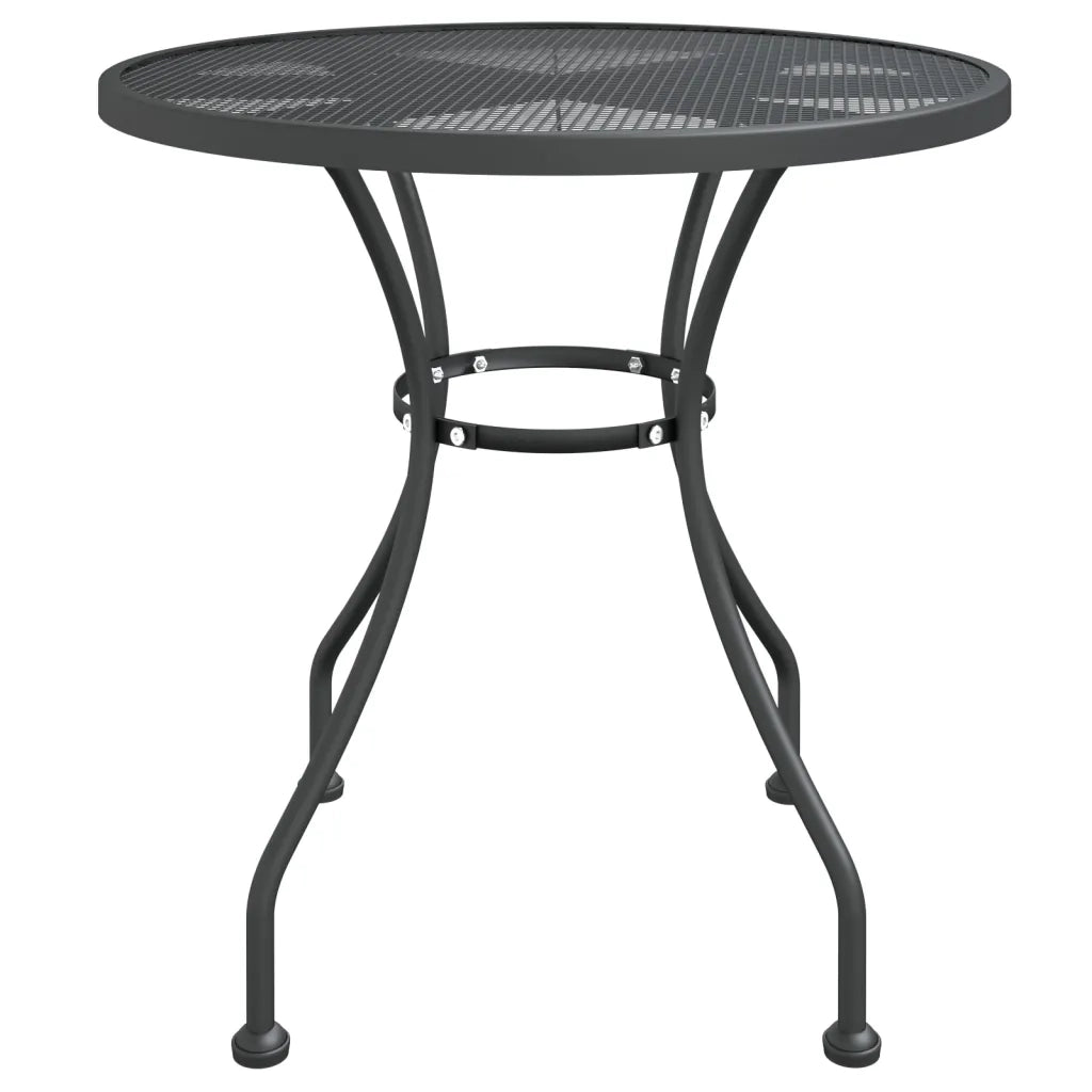 Set da Pranzo per Giardino 5pz Rete Metallica Espansa Antracite 3084712