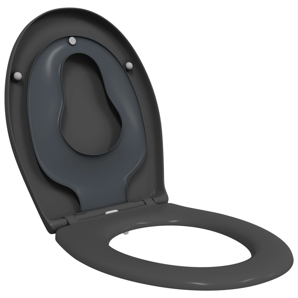 Sedile per Toilette Familiare con Sedile per Bambini Sgancio Rapido in Duroplast