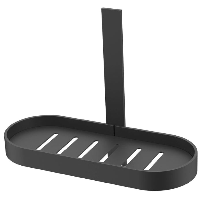 Cestino per bagno nero serie evolution - fissaggio con biadesivo o ad incollo