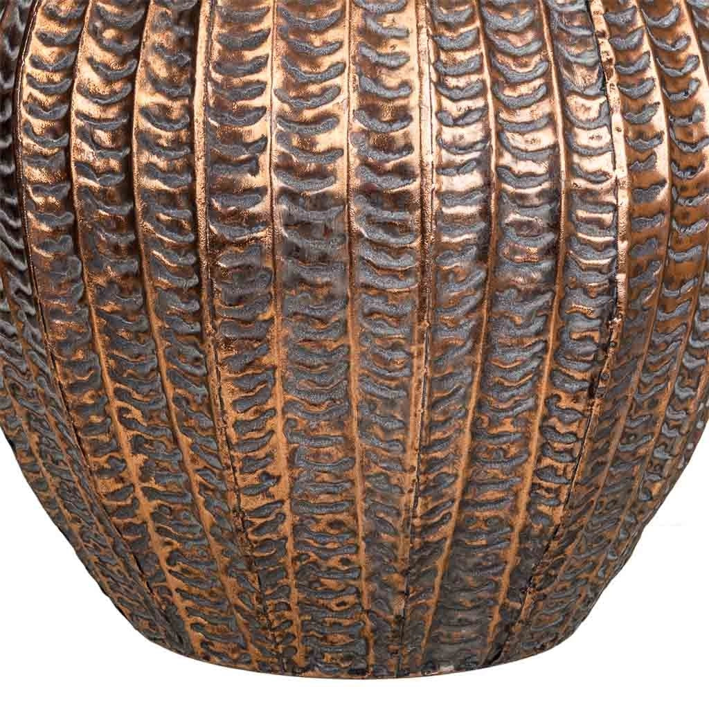 Fioriera in metallo dorato 35x35x32h