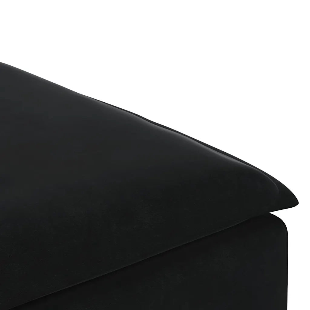 Divano da Giardino-Modulo Poggiapiedi Divano Modulare Nero 100x100x48 cm