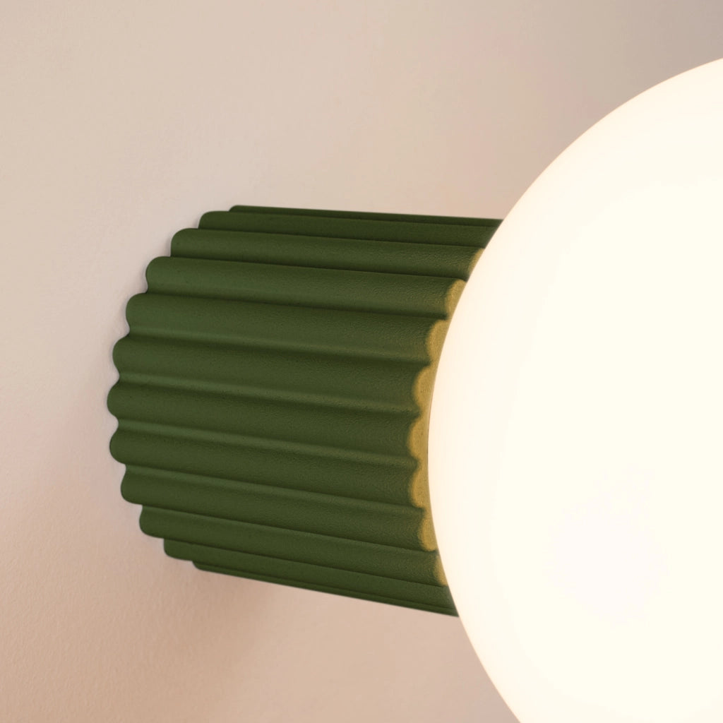 Applique SFERA Pure Lume verde oliva sfera vetro G9 IP44