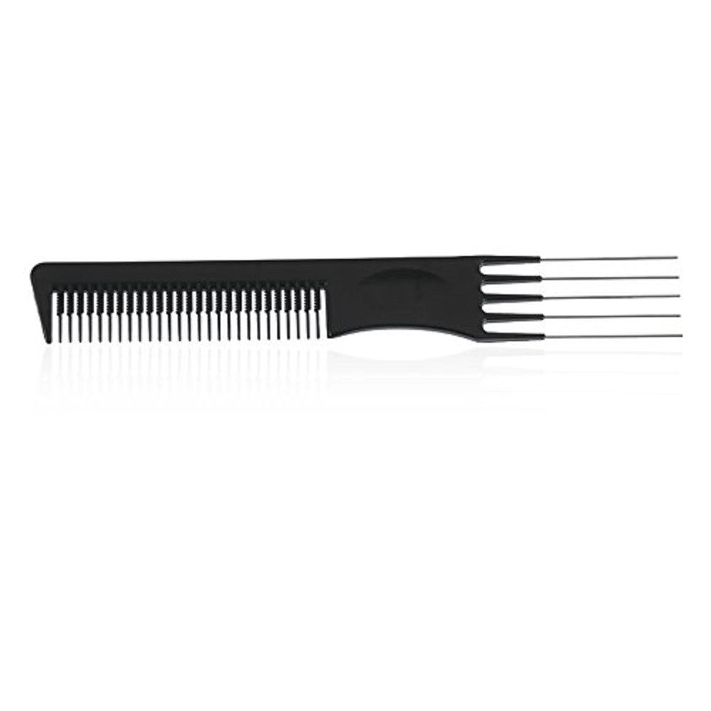 Trade Shop - Pettine Per Capelli Professionale Forchetta Coda Ferro Spazzola Styling Parrucchiere -