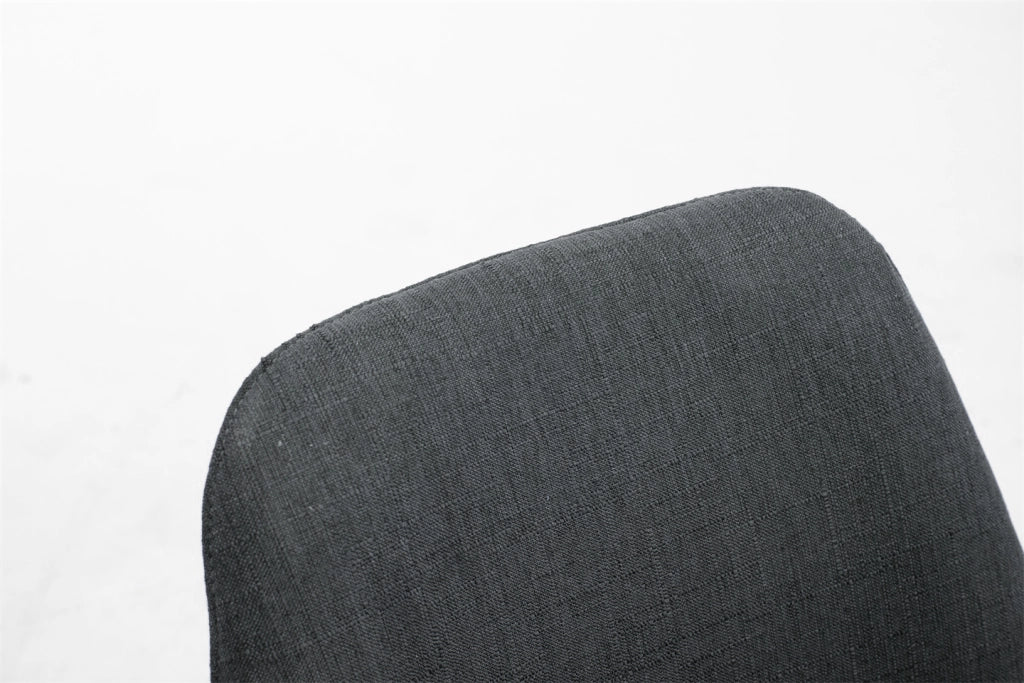 Sedia Toulouse in stoffa gambe tonde grigio scuro,natura