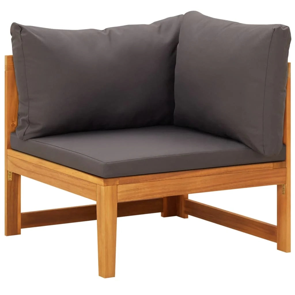 Set di mobili da giardino mobili da esterno set da 3 pezzi con cuscini legno di acacia grigio scuro 02_0015970