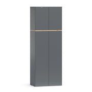 Armadio alto Viktor Antracite/Rovere dorato 68 x 188.6 cm con 8 scomparti chiusi Vicco