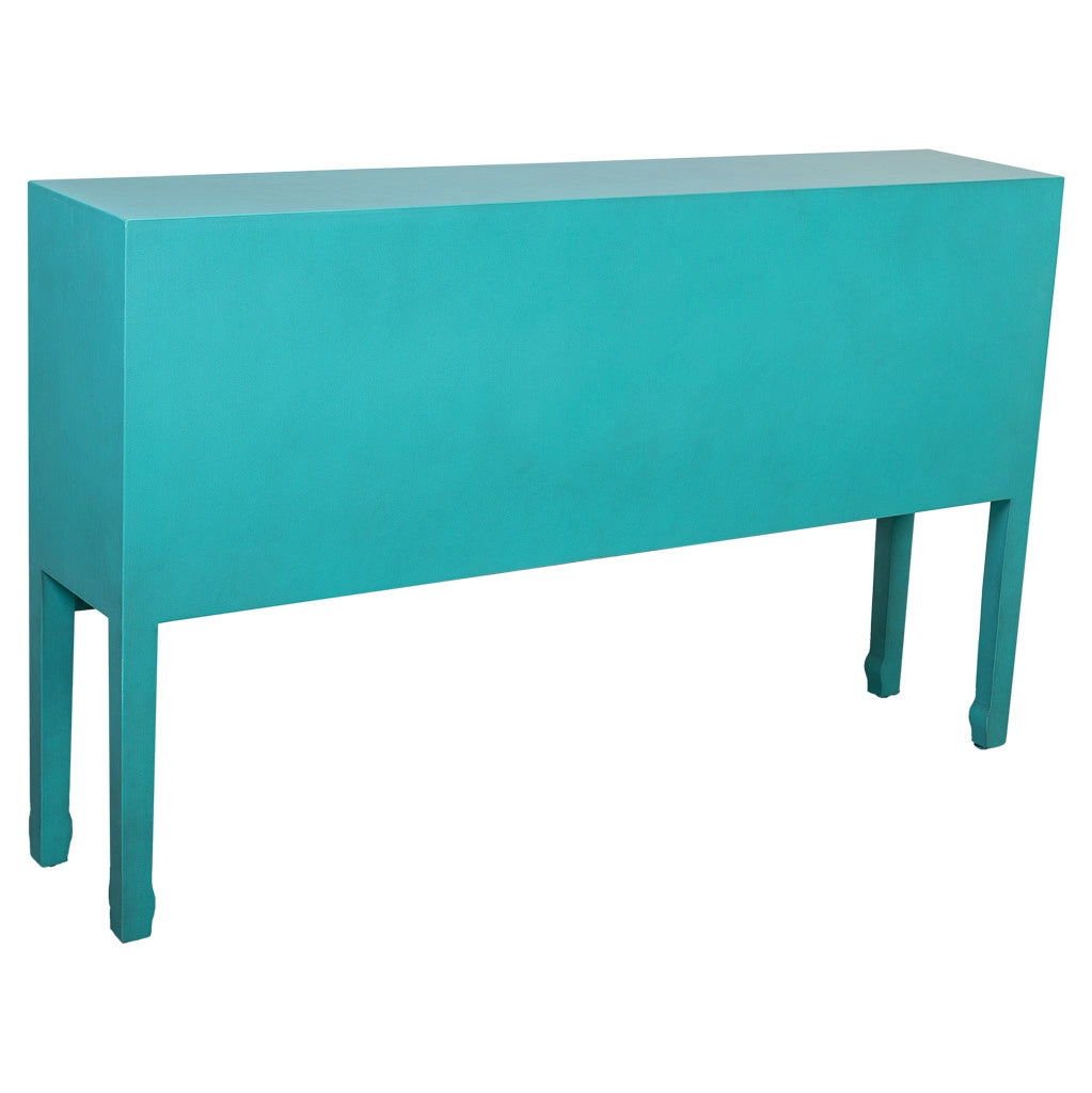Credenza in legno con 7 cassetti e 2 porte 128x26x78h cm