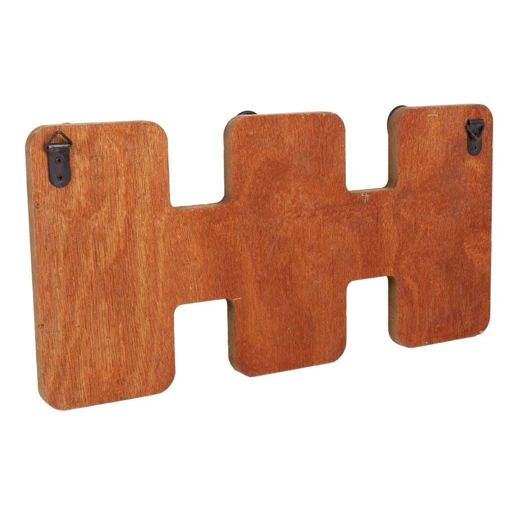 Appendiabiti in legno e metallo marrone 40x7x20h
