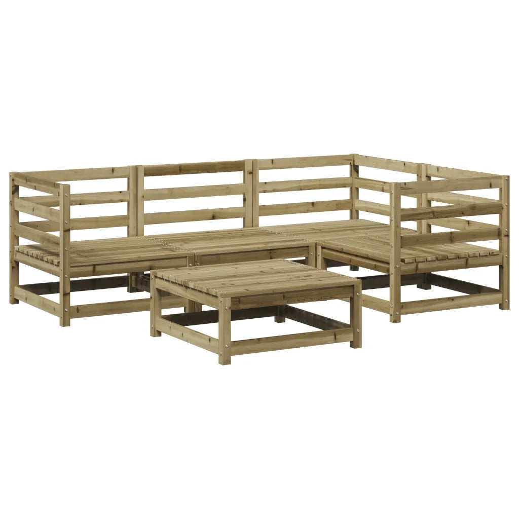 Set Divani da Giardino 5 pz in Legno Impregnato di Pino 3299422
