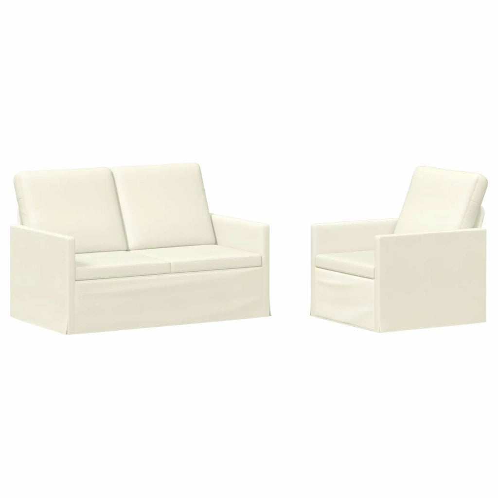 Set di divani 2 pcs Crema Tessuto in Cords 3433244
