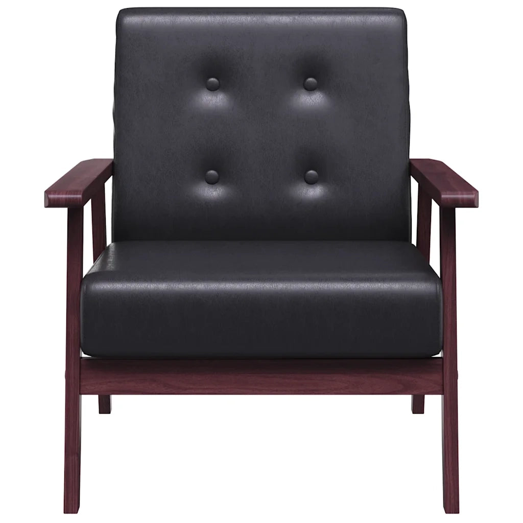 Poltrona Nera in Similpelle cod mxl 6270