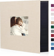 Album fotografico 10 x 15, 1000 pagine in grande capacità per famiglia, giorno del matrimonio, album, libro, 1000 foto orizzontali e verticali da 10 x 15 cm, beige