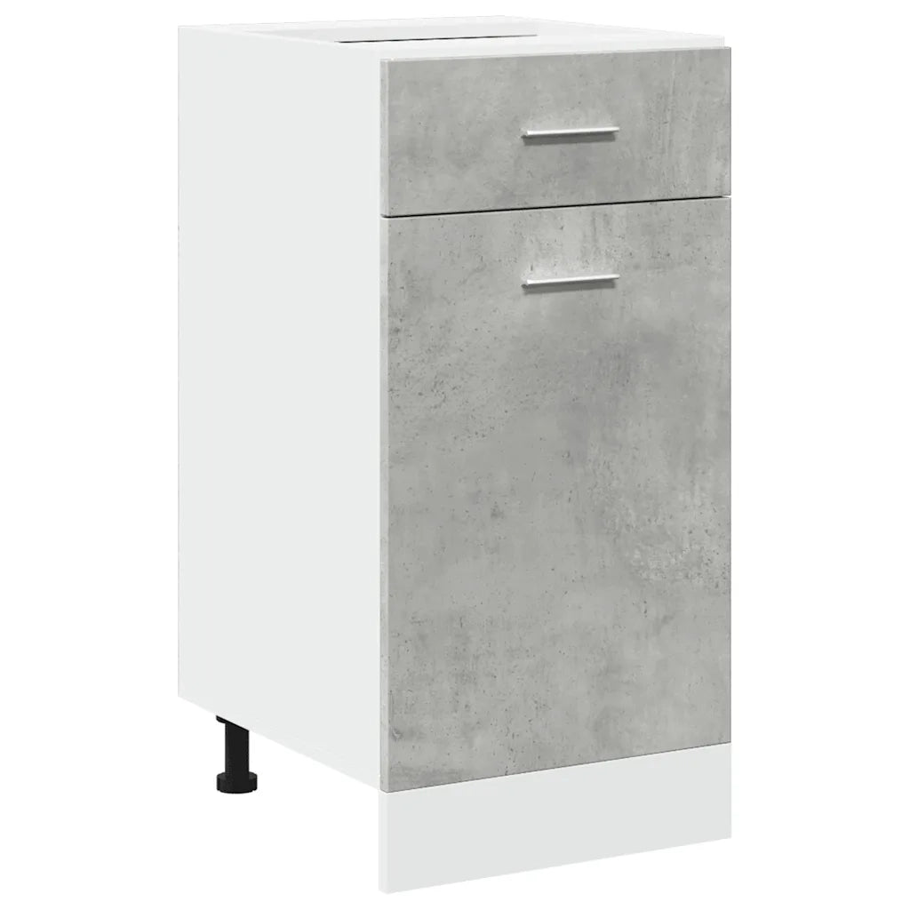vidaXL Set Mobili da Bagno 7 pz “Lyon” Grigio Cemento