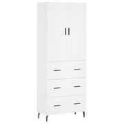 Buffet credenza cassettiera mobiletto mobile contenitore organizer cucina soggiorno salotto alto 69,5 x 34 x 180 cm legno ingegnerizzato bianco 02_0032589
