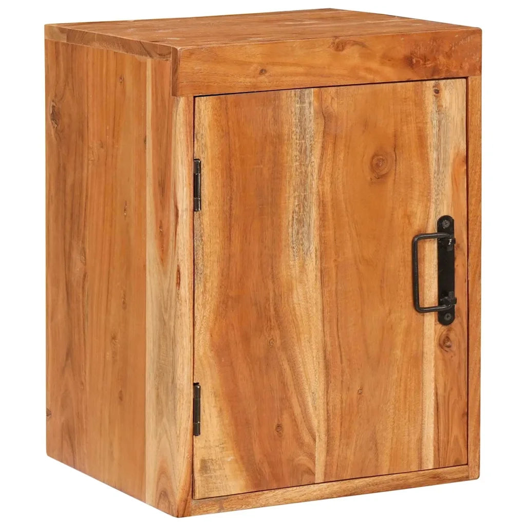 Comodino 2 pz-Set di 2 Tavolino da notte Marrone 35 x 33 x 48 cm Legno Massello di Acacia