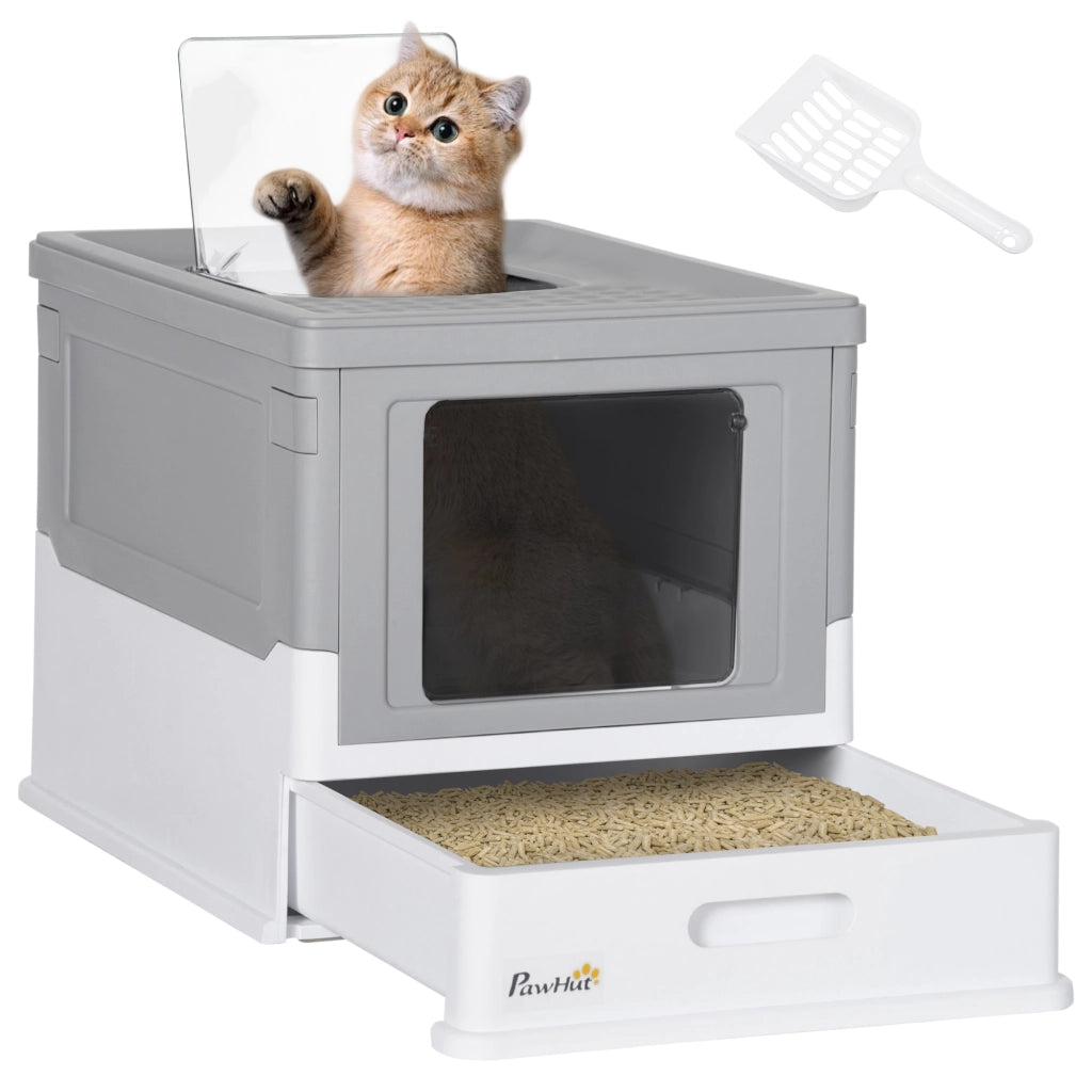Casetta per gatti pieghevole ¨C zephmum ¨C 47.5x35.5x36.7 cm grigio