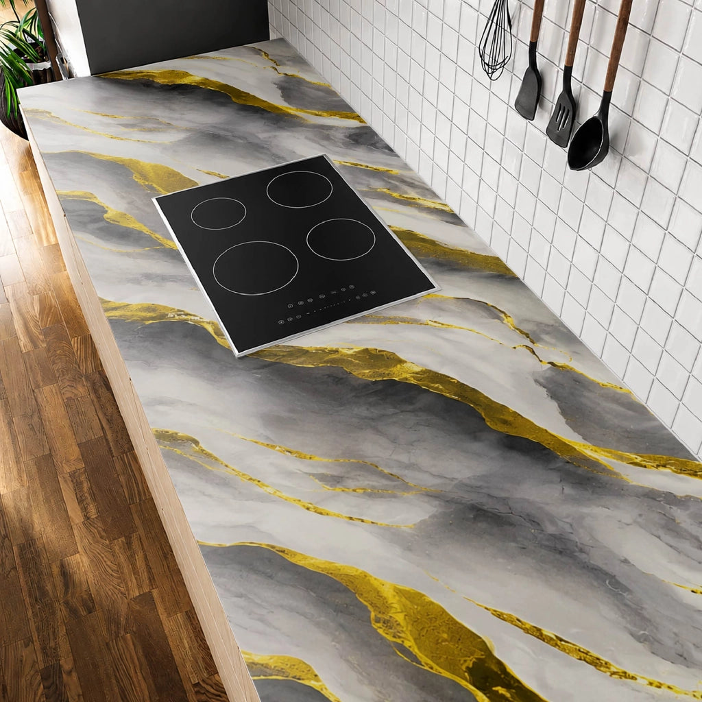Carta Adesiva Da Rivestivmento 60x300 cm Pellicola Autoadesiva Impermeabile per Mobili, Pareti, Cucina, Tavoli e Top Cucina – Rivestimento Rimovibile per Superfici Lisce e DIY Disegno15