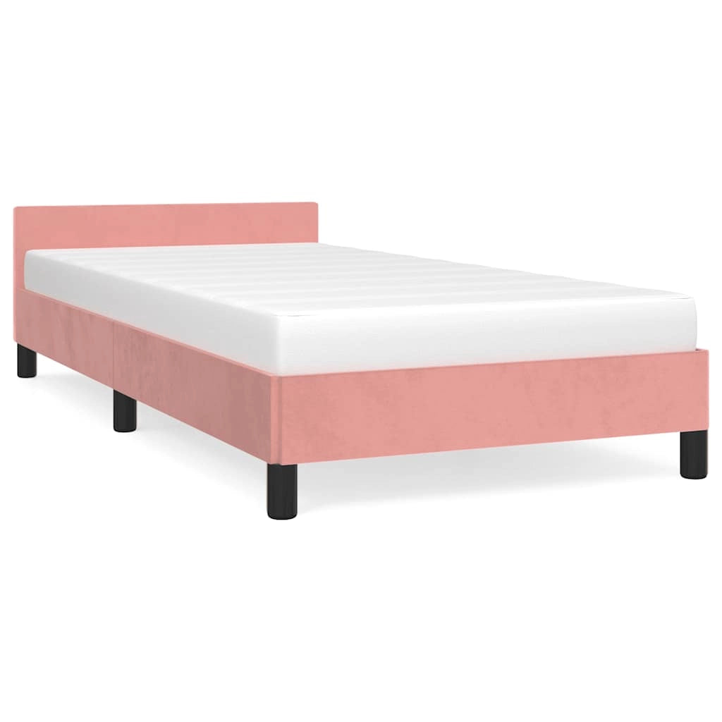 Giroletto con Testiera Rosa 90x200 cm in Vellutocod mxl 95572