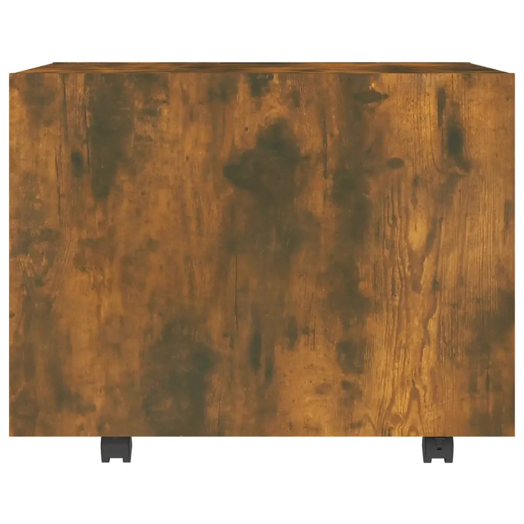 Tavolino da Salotto Rovere Fumo 55x55x40 cm Legno Multistrato