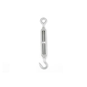 Tenditore occhio - gancio M5 x 50 mm. in acciaio zincato 2 pz.