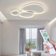 Plafoniera lampada soffitto moderna a led 100w bluetooth cambia 3 tonalita luce dimmerable con telecomando