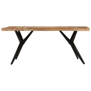 Tavolo da Pranzo | Tavolo da cucina Nero 180x90x77 cm in Legno Massello d'Acacia