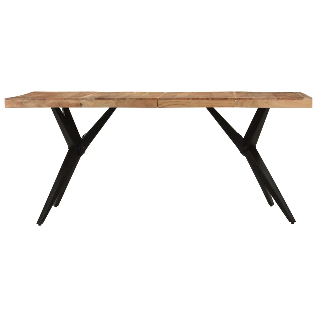 Tavolo da Pranzo | Tavolo da cucina Nero 180x90x77 cm in Legno Massello d'Acacia