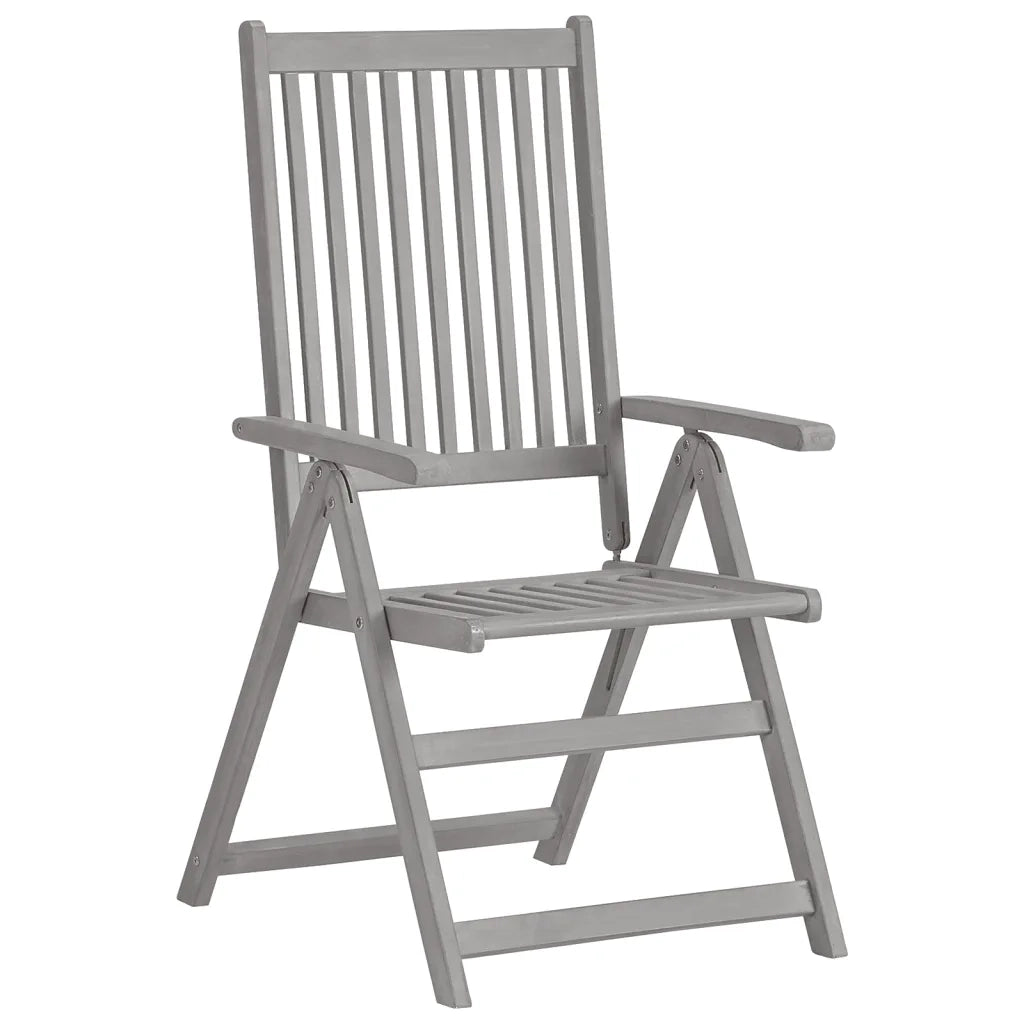 Sedie da Giardino Reclinabili 2pz con Cuscini Massello Acacia 3064699
