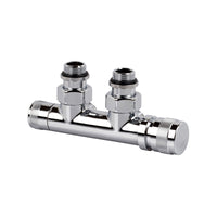 Lineabeta - Gruppo valvola e detentore Caligo 50mm manuale destro ottone cromato