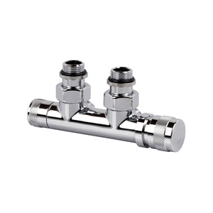 Lineabeta - Gruppo valvola e detentore Caligo 50mm manuale destro ottone cromato