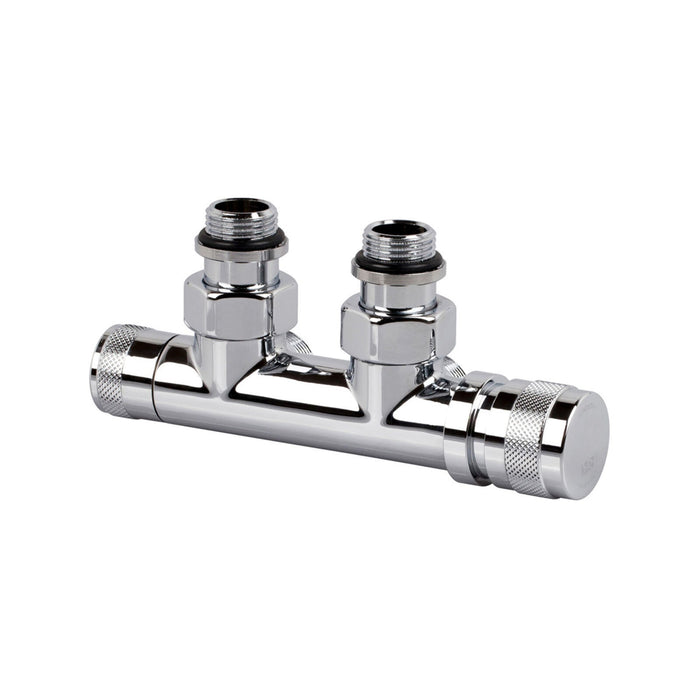 Lineabeta - Gruppo valvola e detentore Caligo 50mm manuale destro ottone cromato