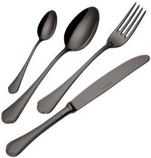 Servizio Set di Posate 24 Pezzi in Acciaio 18/10 PVD Eme Domus Black