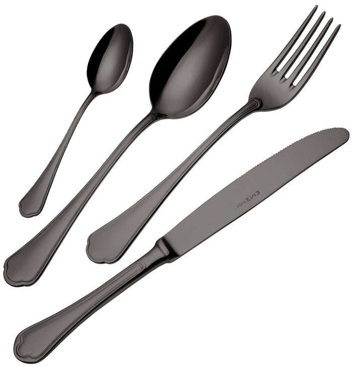 Servizio Set di Posate 24 Pezzi in Acciaio 18/10 PVD Eme Domus Black