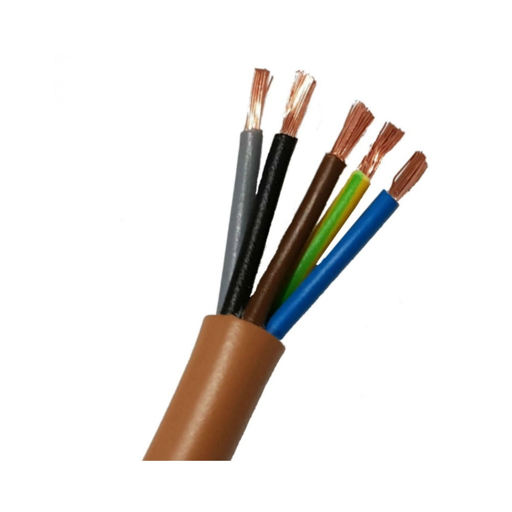 Cavo elettrico marrone multipolare in pvc fs18or18 - 1mt, scegli se  4x1-5mq