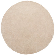 Tappeto Shaggy Beige 140 cm Moderno Tappeto Rotondo Trapuntato a Pelo Lungo