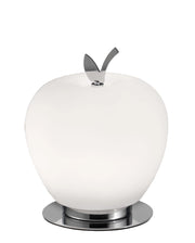 Lampada da Tavolo Wendy 8W LED Integrato 3000K Bianco e Cromato, Regolazione Luce al Tocco, Vetro Soffiato - Design Moderno