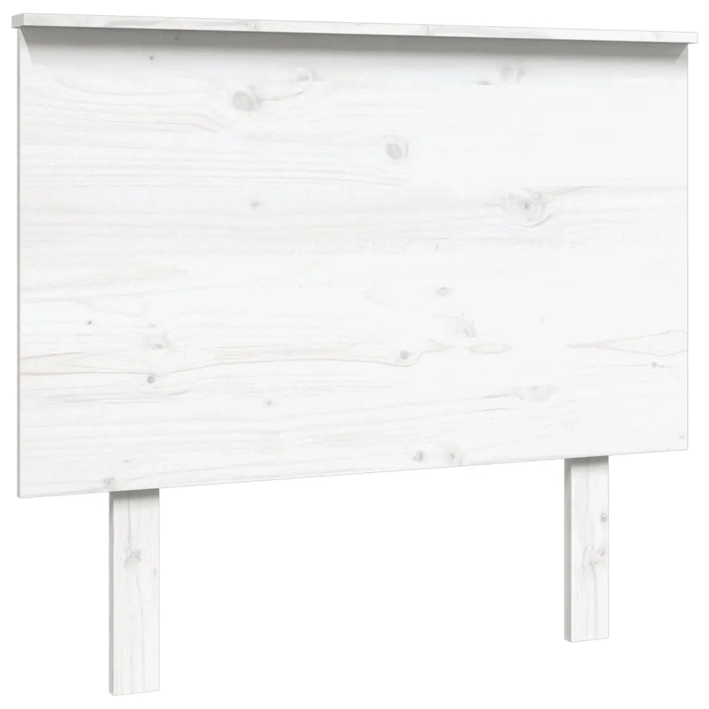 Testiera per Letto Bianca 94x6x82,5cm in Legno Massello di Pino 819151
