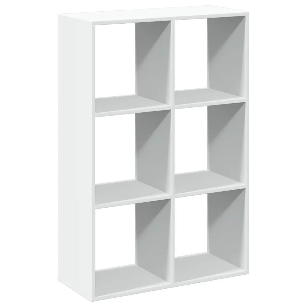 Libreria Divisorio-Scaffale per Libri-Mobile di Stoccaggio Bianca 69,5x29x103,5 cm in Truciolato
