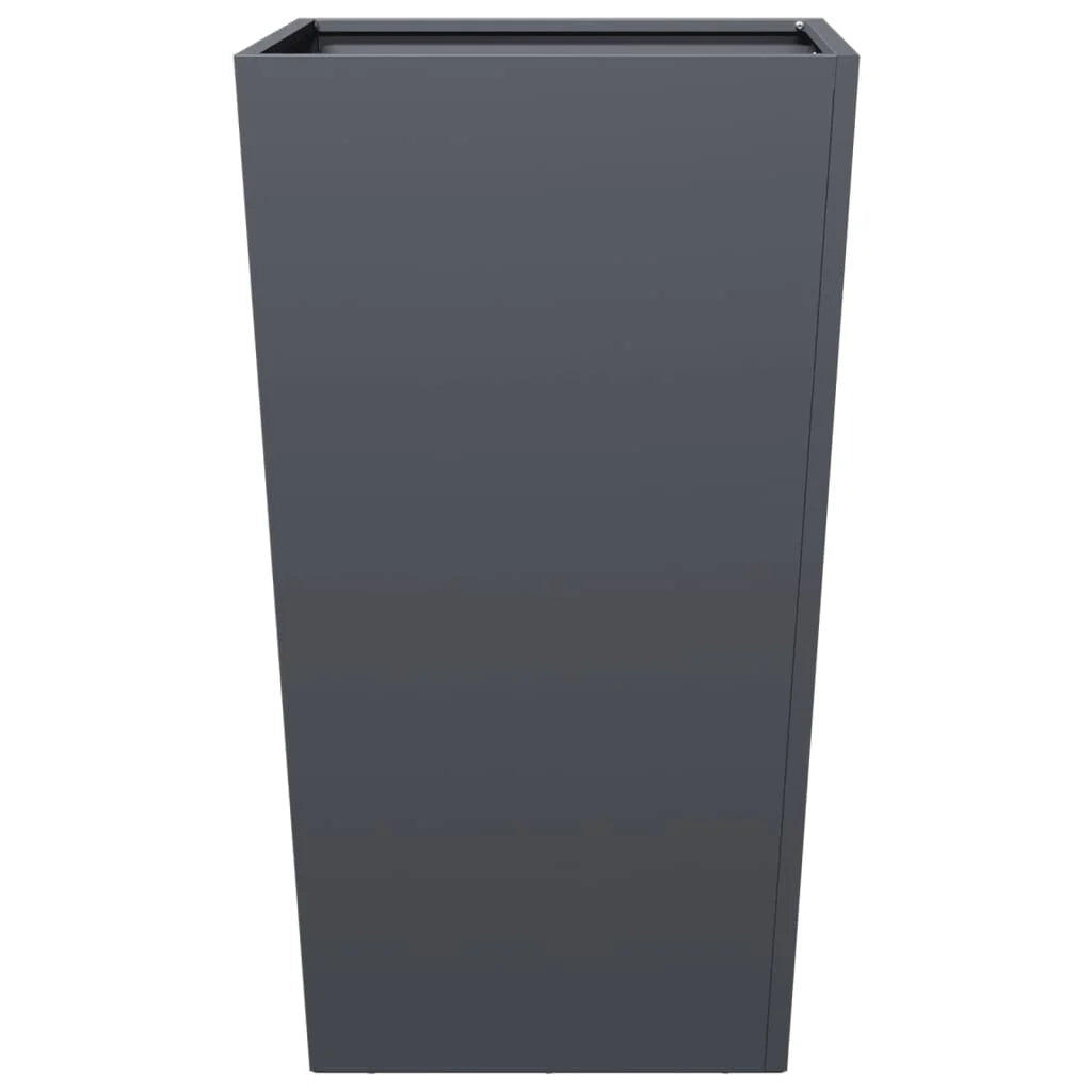 Fioriera rialzata per piante fiori giardino terrazze set da 2 45 x 45 x 75 cm acciaio antracite 02_0038978
