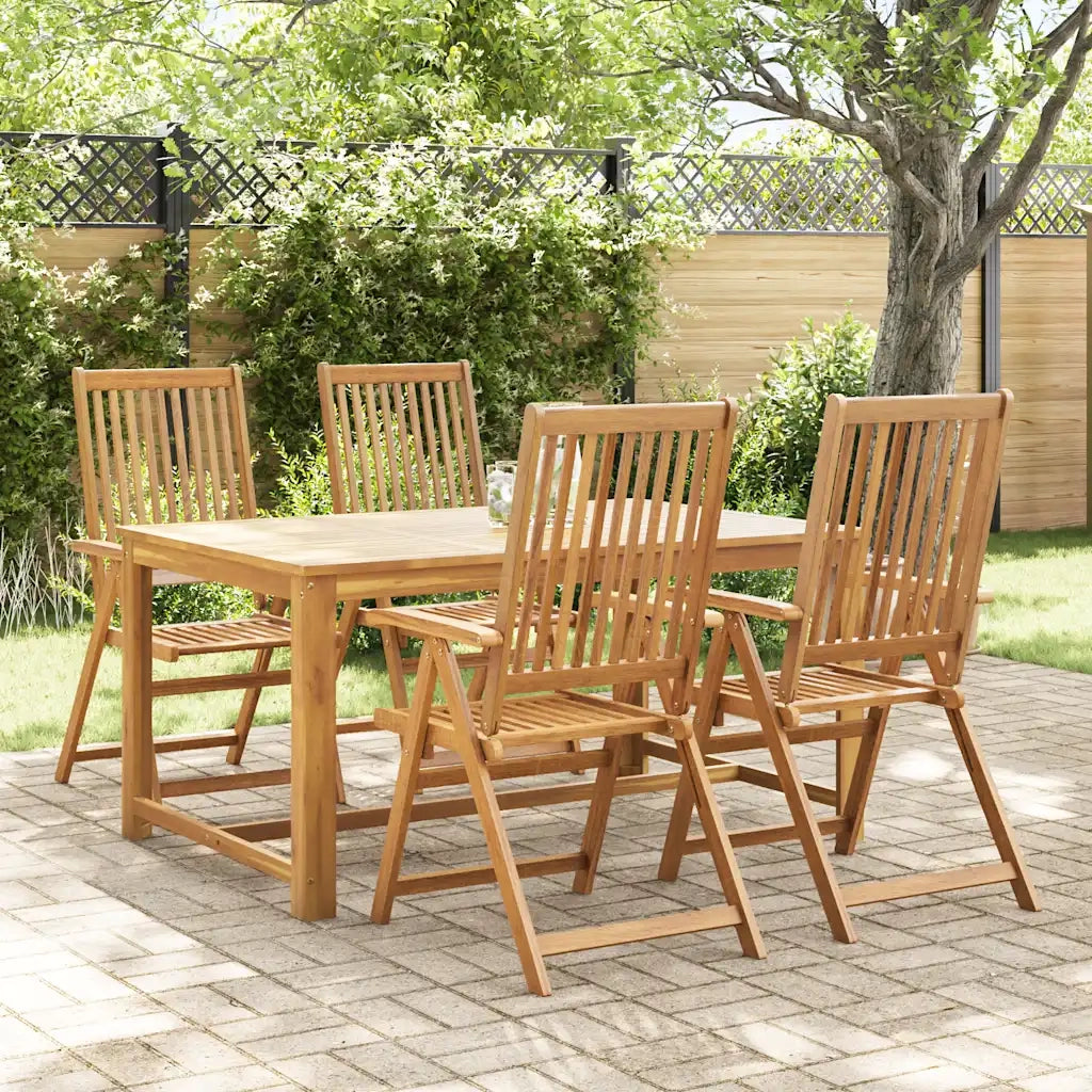 Sedie da Giardino Pieghevoli 4 pz in Legno Massello d'Acacia 3065515