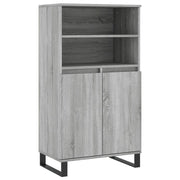 Buffet credenza cassettiera armadio mobile contenitore organizer cucina soggiorno salotto rovere Sonoma alto 60 x 36 x 110 cm legno ingegnerizzato grigio 02_0035380