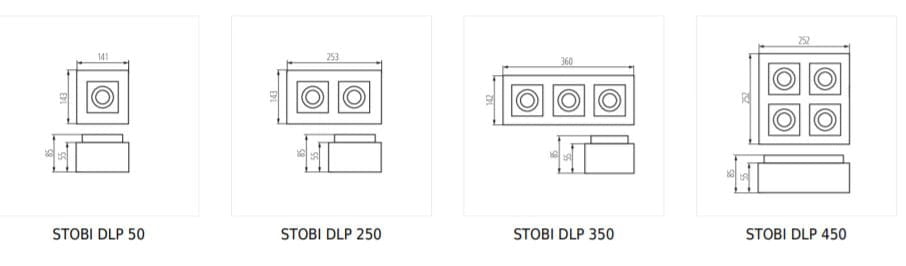 Kanlux STOBI Spot soffitto doppio GU10 2x25W bianco/nero