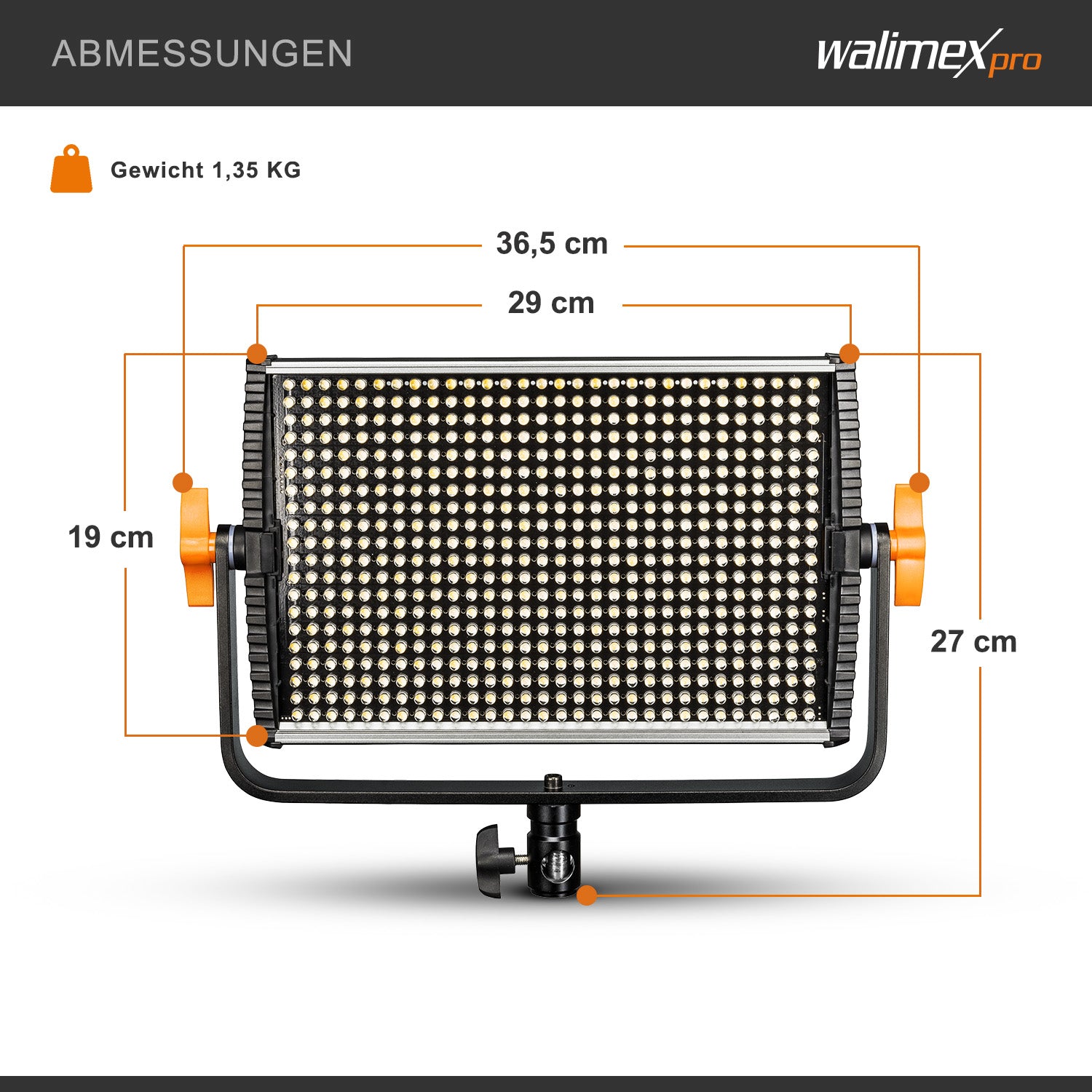 Niova 600 Plus Daylight Faretto per fotografia, luce a pannello LED 36 W per foto e video dimmerabile, con telecomando, per studio fotografico