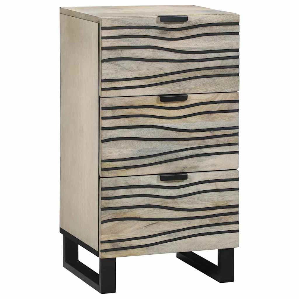 Credenza moderna e pratica 40 x 33 x 75 cm realizzata in legno massello di mango nero 02_0057782