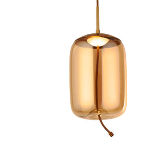 Lampadario Contemporaneo Lisbona Acciaio Ottone Vetro Argento Led 6W 2700K