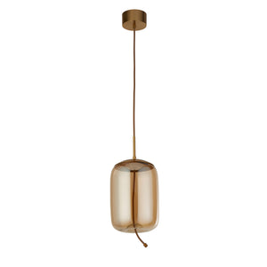 Lampadario Contemporaneo Lisbona Acciaio Ottone Vetro Argento Led 6W 2700K