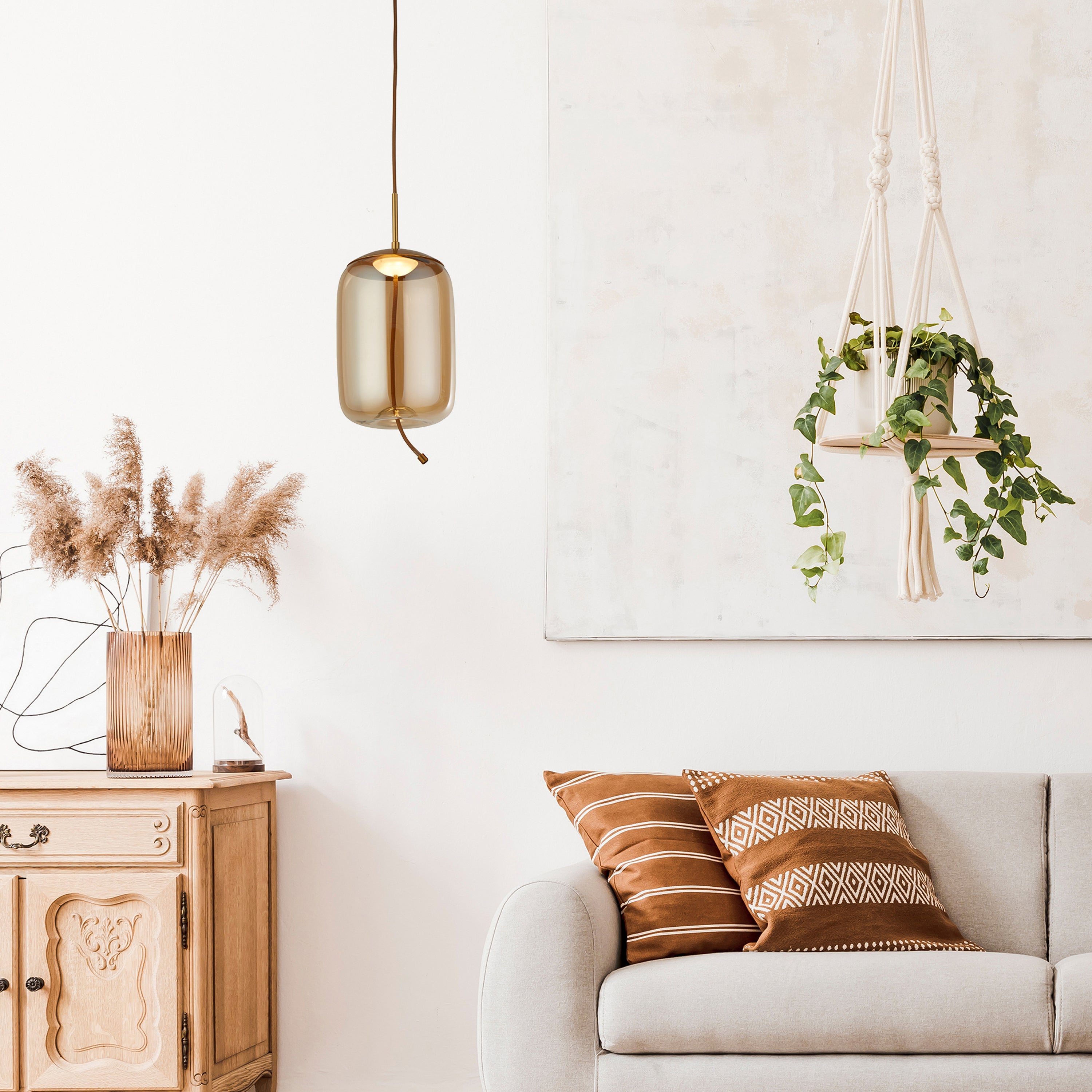 Lampadario Contemporaneo Lisbona Acciaio Ottone Vetro Argento Led 6W 2700K