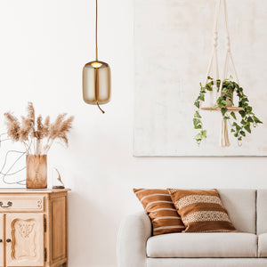 Lampadario Contemporaneo Lisbona Acciaio Ottone Vetro Argento Led 6W 2700K